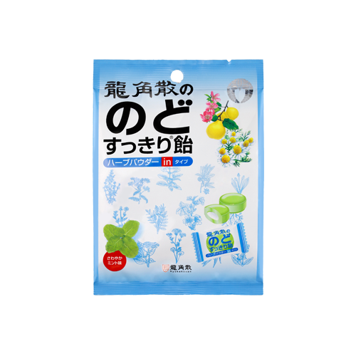 龙角散®薄荷味草本粉末夹心润喉糖果 (独立包装)